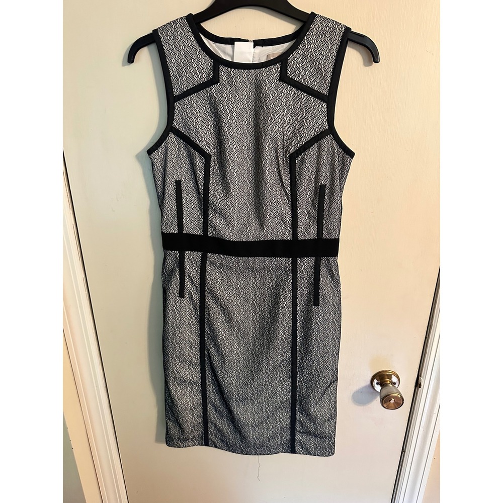 Banana Republic‎ Black & White Sleeveless Sheath Dress Women's Size 6